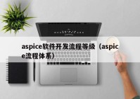 aspice软件开发流程等级（aspice流程体系）